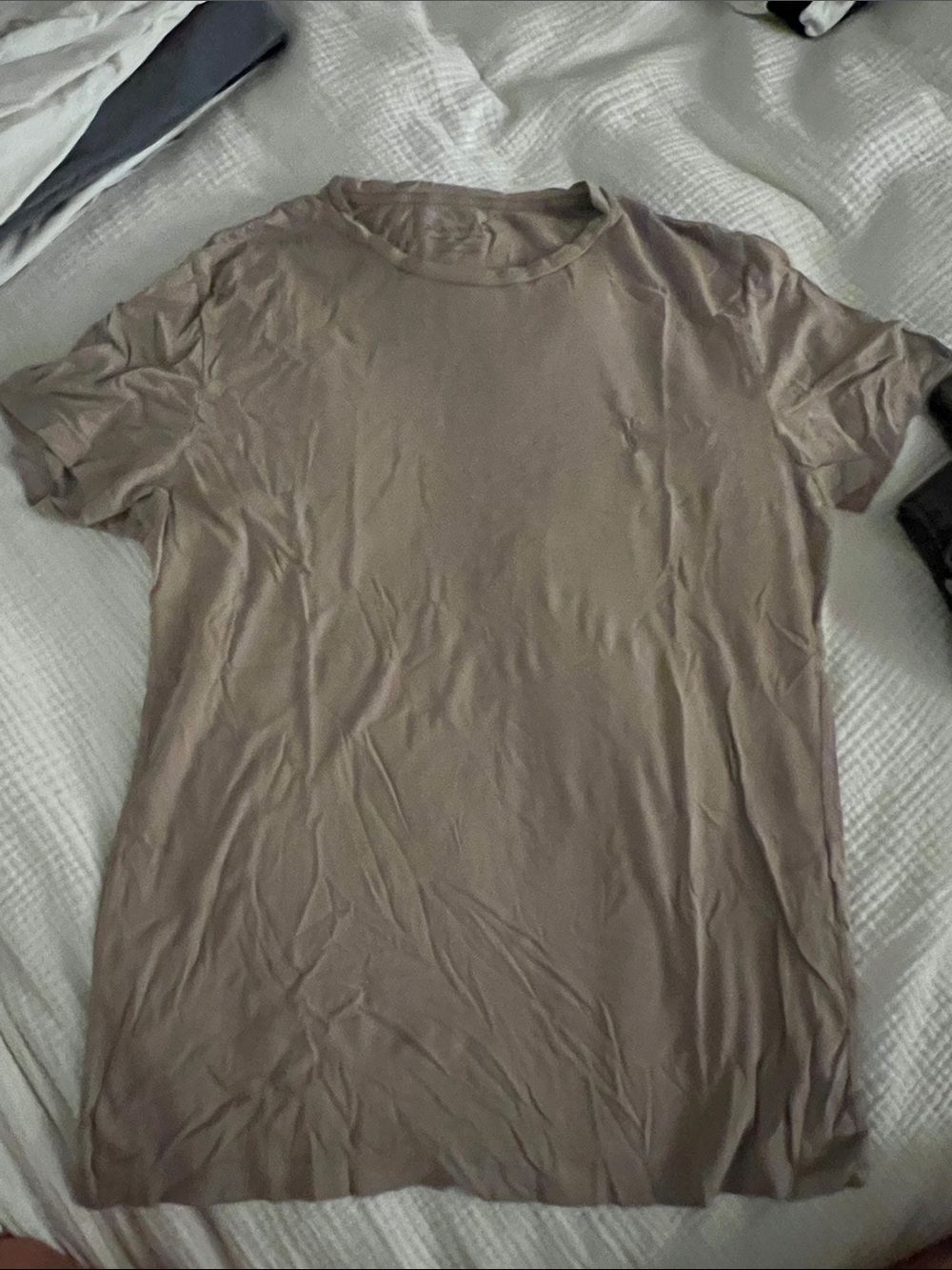 All Saints Classic Crewneck T-Shirt in Taupe